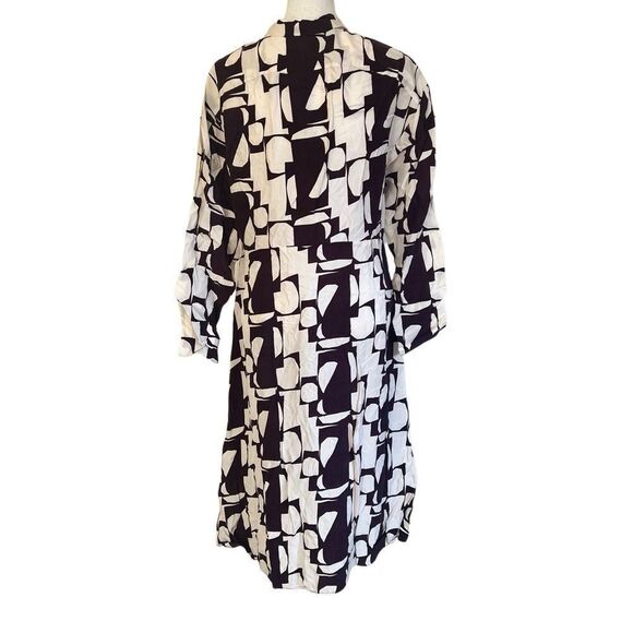 Marimekko Konkelo Malla Long Sleeve Woven Dress in Burgundy Size 36 (Small) NEW - Picture 3 of 8